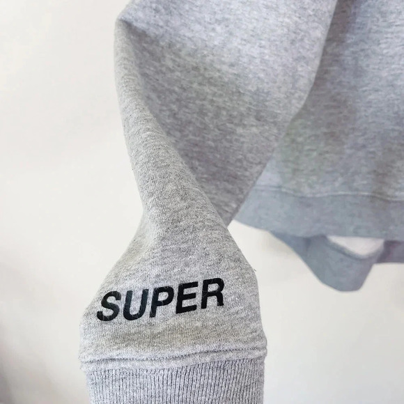 Aritzia TNA Logo Front Gray  Crew Neck Sweater - Picture 8 of 16